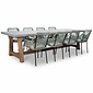 BUITEN living Veltis/Seville mint dining tuinset | 8 personen | betonlook | 300cm