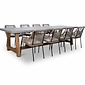 BUITEN living Veltis/Seville zand dining tuinset | 8 personen | betonlook | 300cm