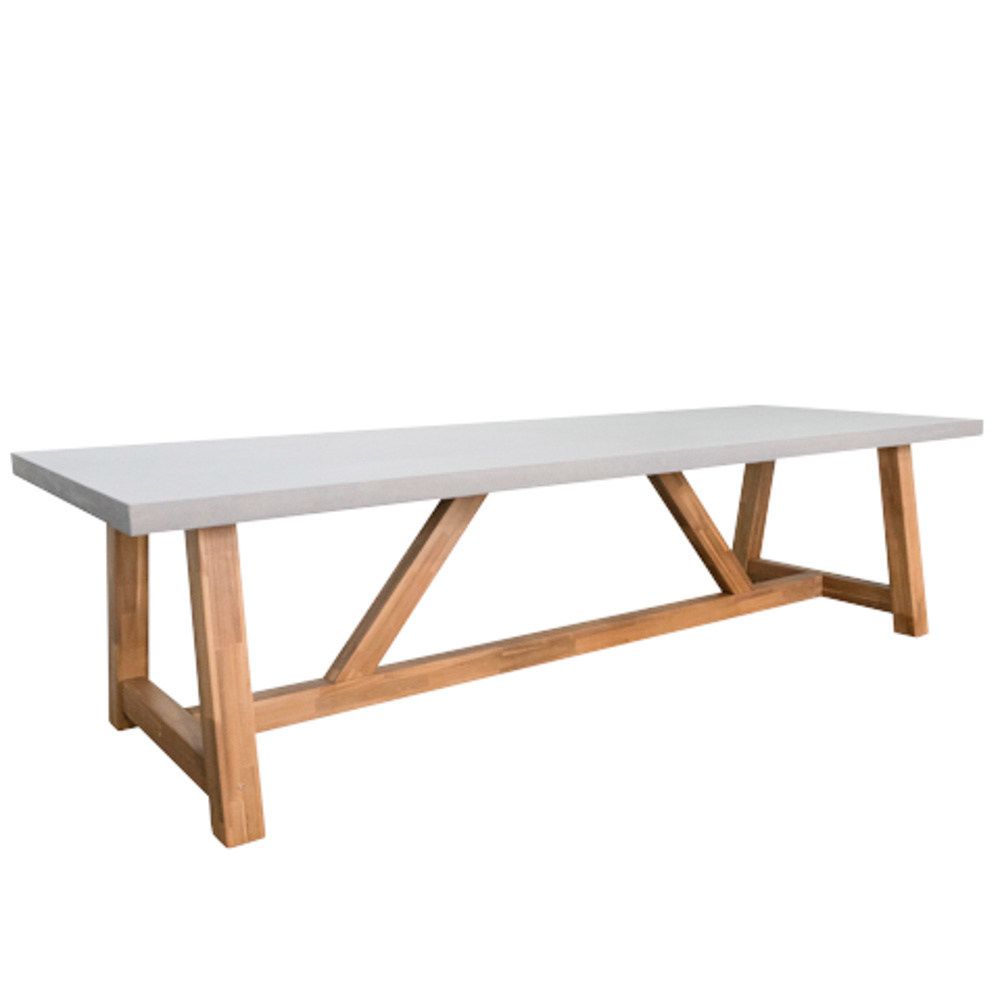 Veltis/Seville zwart dining tuinset 9-delig | betonlook | 300cm