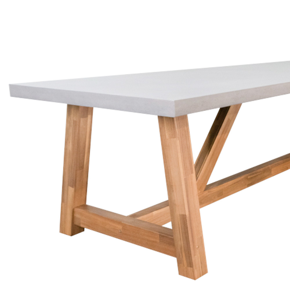 Veltis/Seville zwart dining tuinset 9-delig | betonlook | 300cm