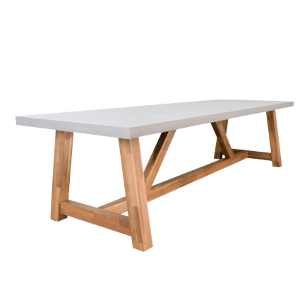 Veltis/Seville zwart dining tuinset 9-delig | betonlook | 300cm