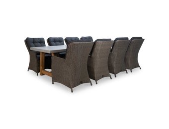Veltis/Madrid Ash Grey dining tuinset | 8 personen | betonlook | 300cm