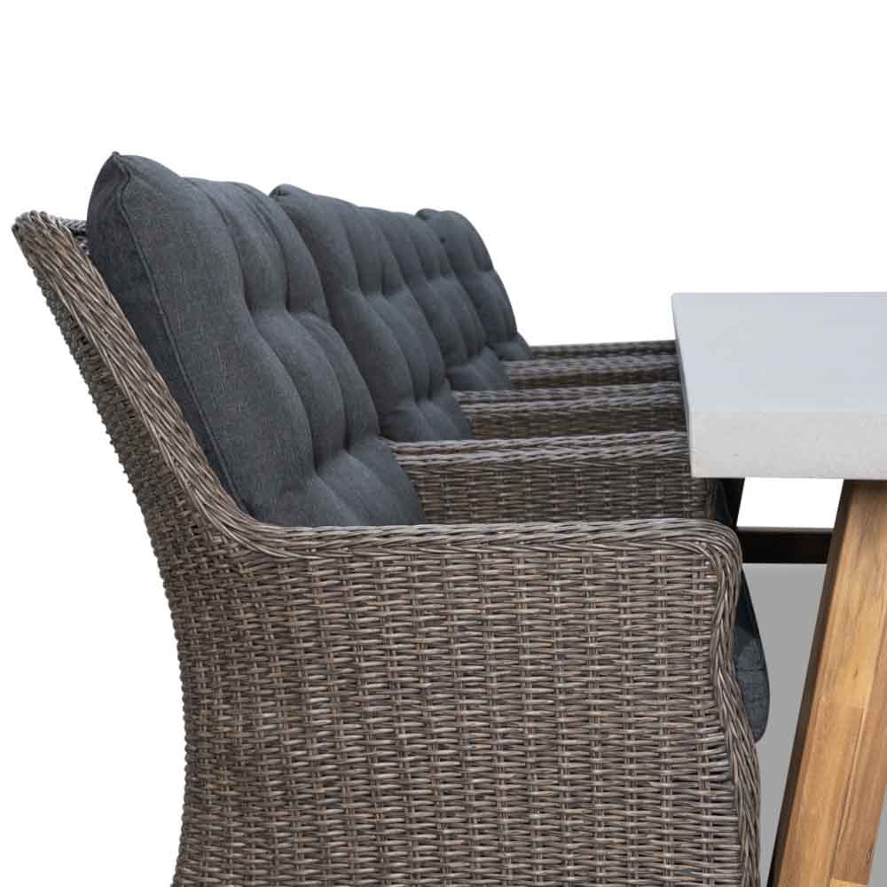 Veltis/Elip dining tuinset 9-delig | betonlook | 300cm