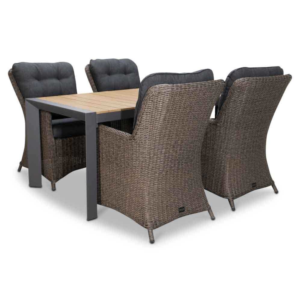 Cortona/Elip Blended Brown dining tuinset 5-delig | 160cm