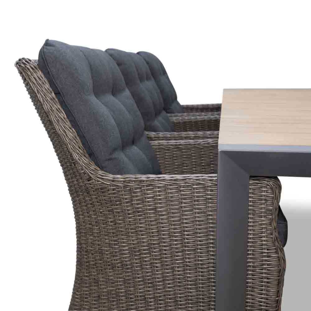 Cortona/Elip Blended Brown dining tuinset 7-delig | 220cm