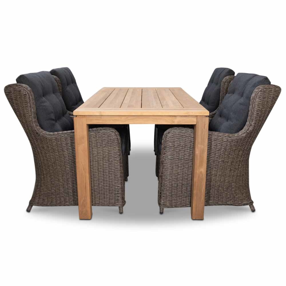 Eton/Pisa dining tuinset 5-delig | teakhout | 160cm