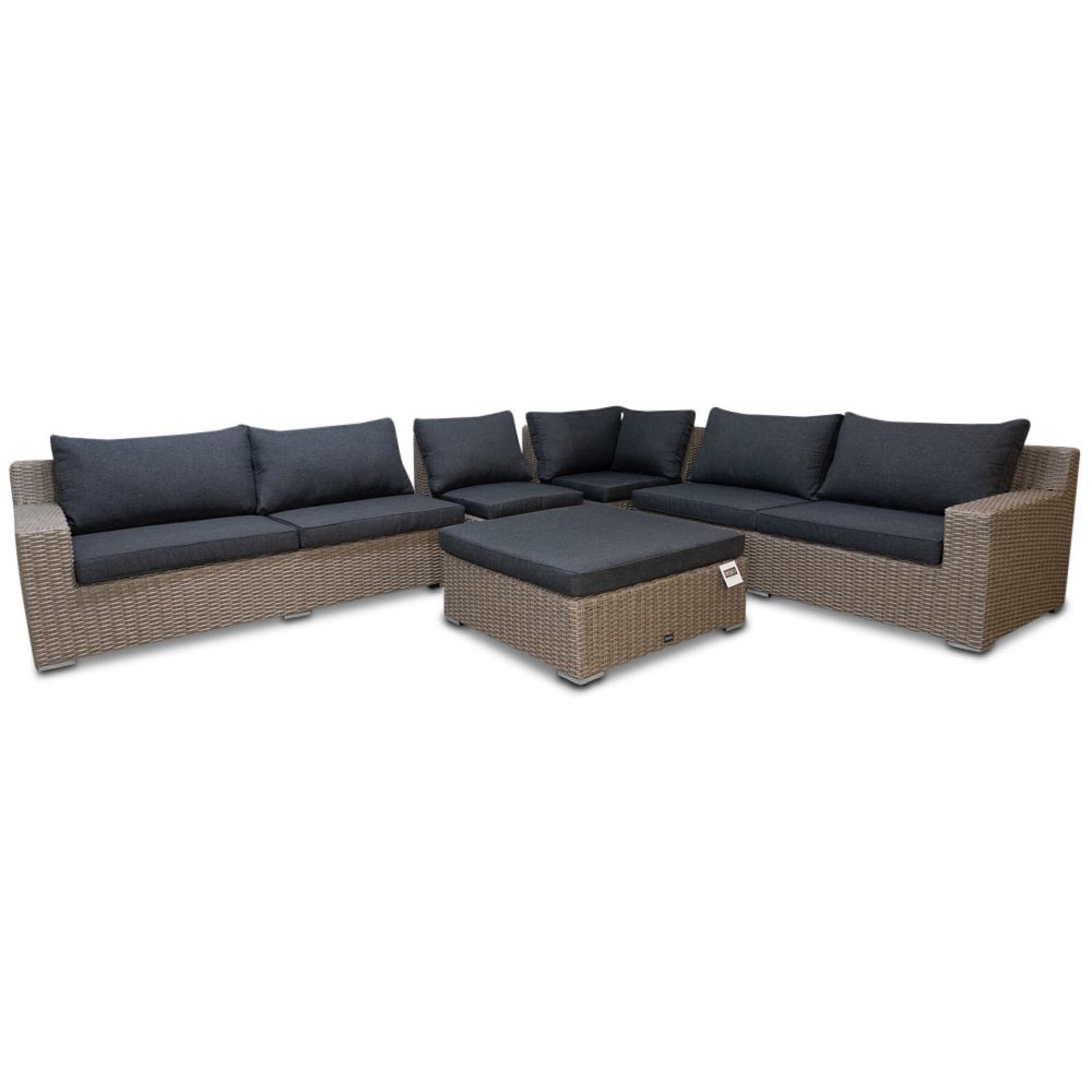 Colorado hoek loungeset incl. tussenmodule 5-delig | 370x300cm | New Kobo