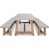 Veltis picknick dining tuinset | 6 personen | betonlook | 250cm