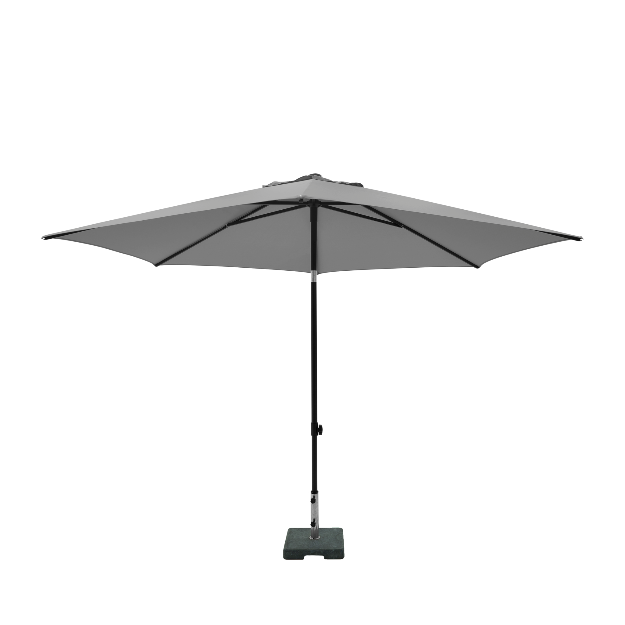 Elba stokparasol Ø300cm | lichtgrijs