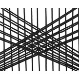 Veltis/Seville zwart hout stoel-bank dining tuinset | 6 personen | betonlook + touw | 250cm