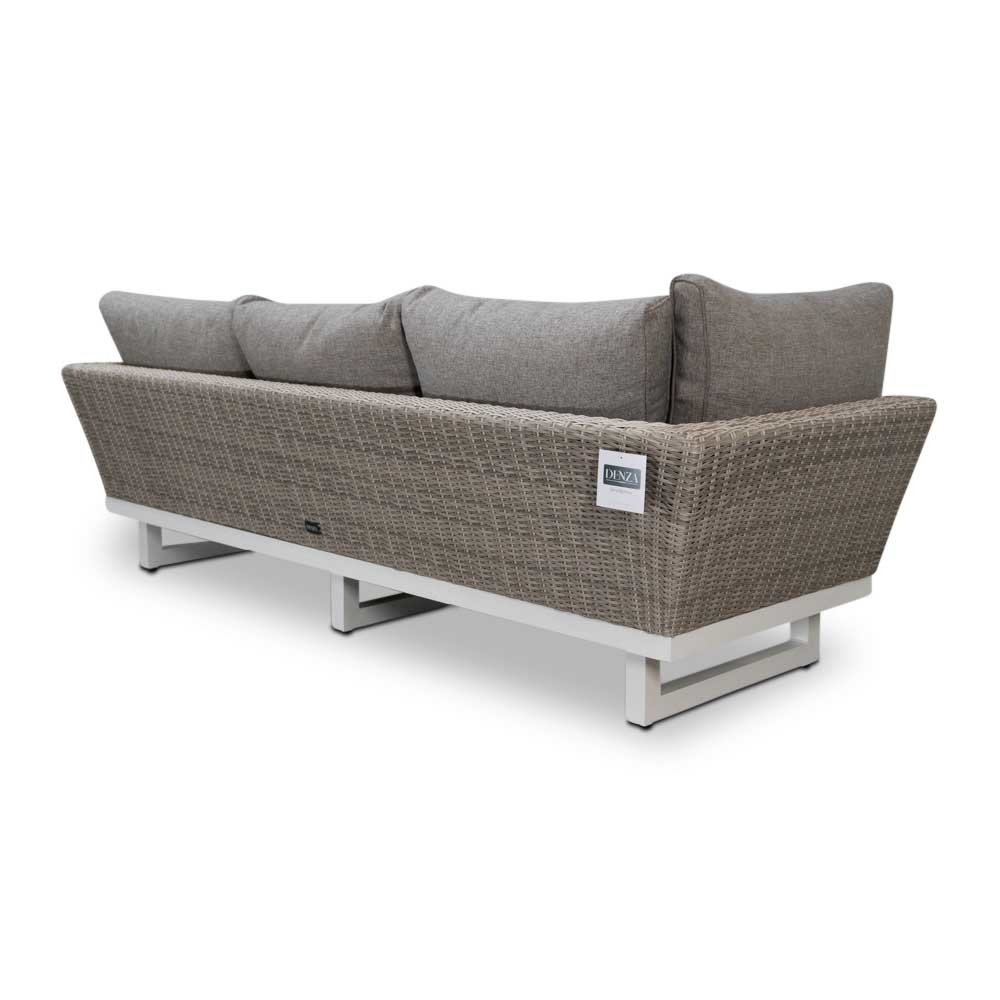 Linea hoek loungeset 6 personen | aluminium + wicker | Misty Grey | 3-delig - 298x230cm