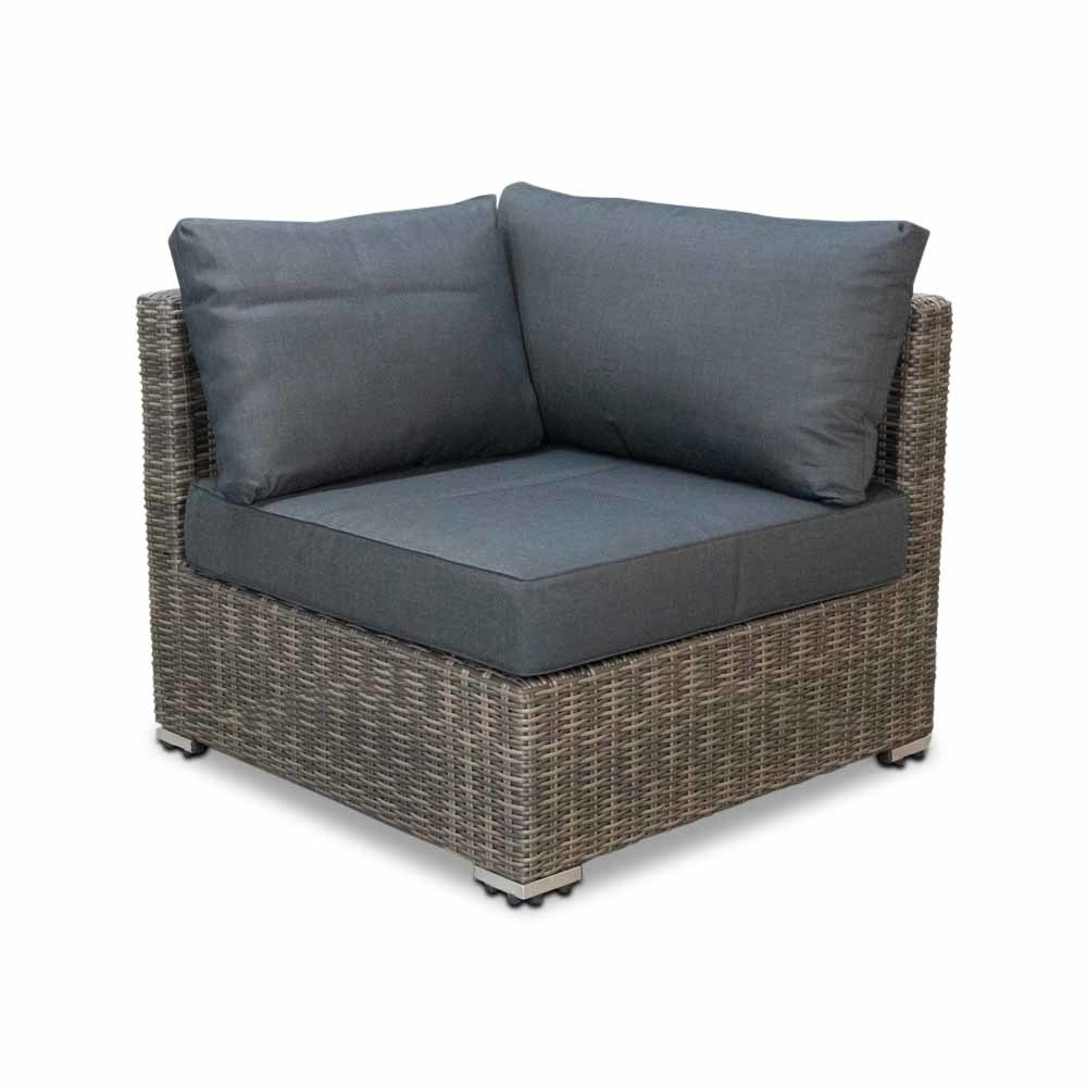 Miami hoek loungeset 4-delig | wicker | 250x250cm | Kobo Grey
