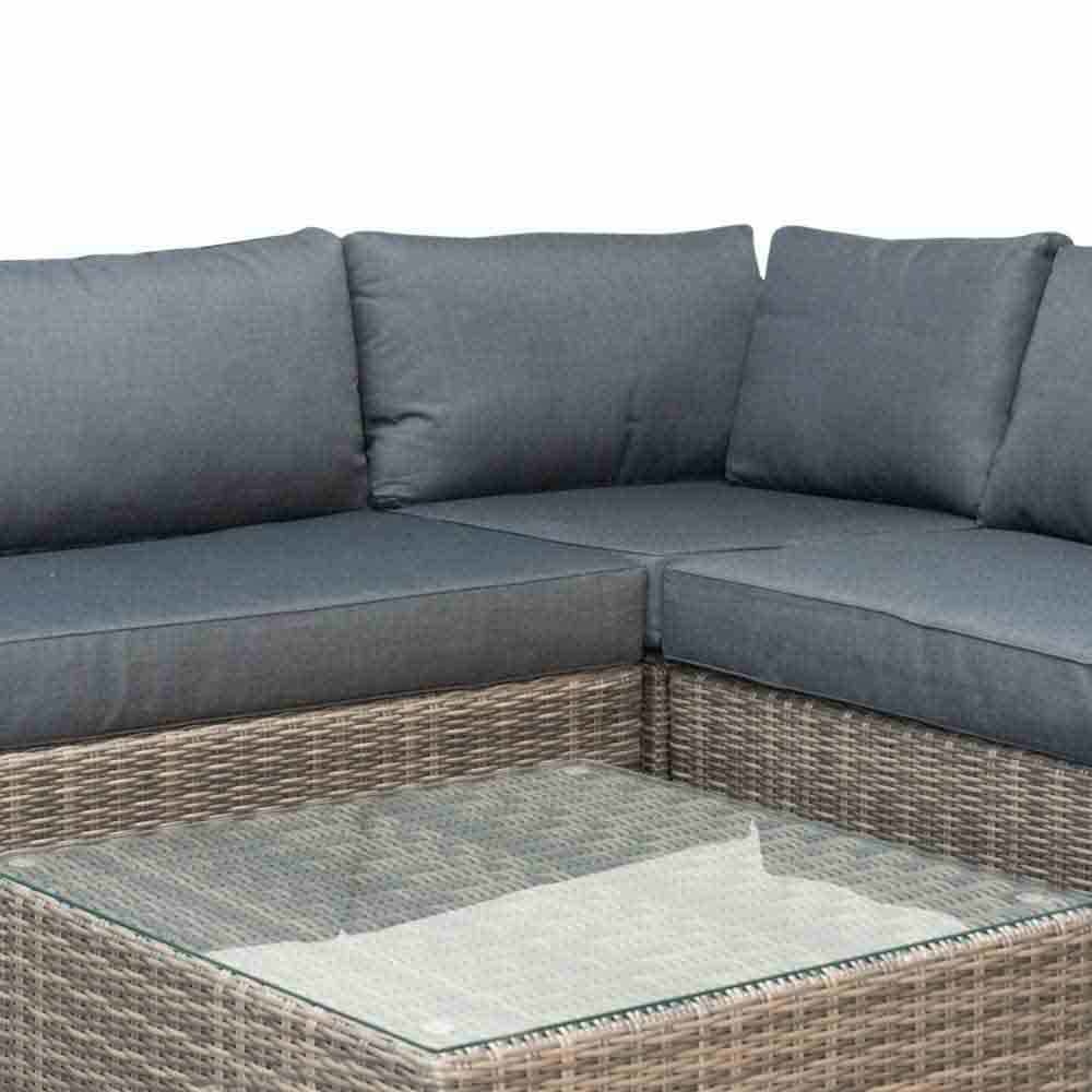 Miami hoek loungeset 4-delig | wicker | 250x250cm | Kobo Grey