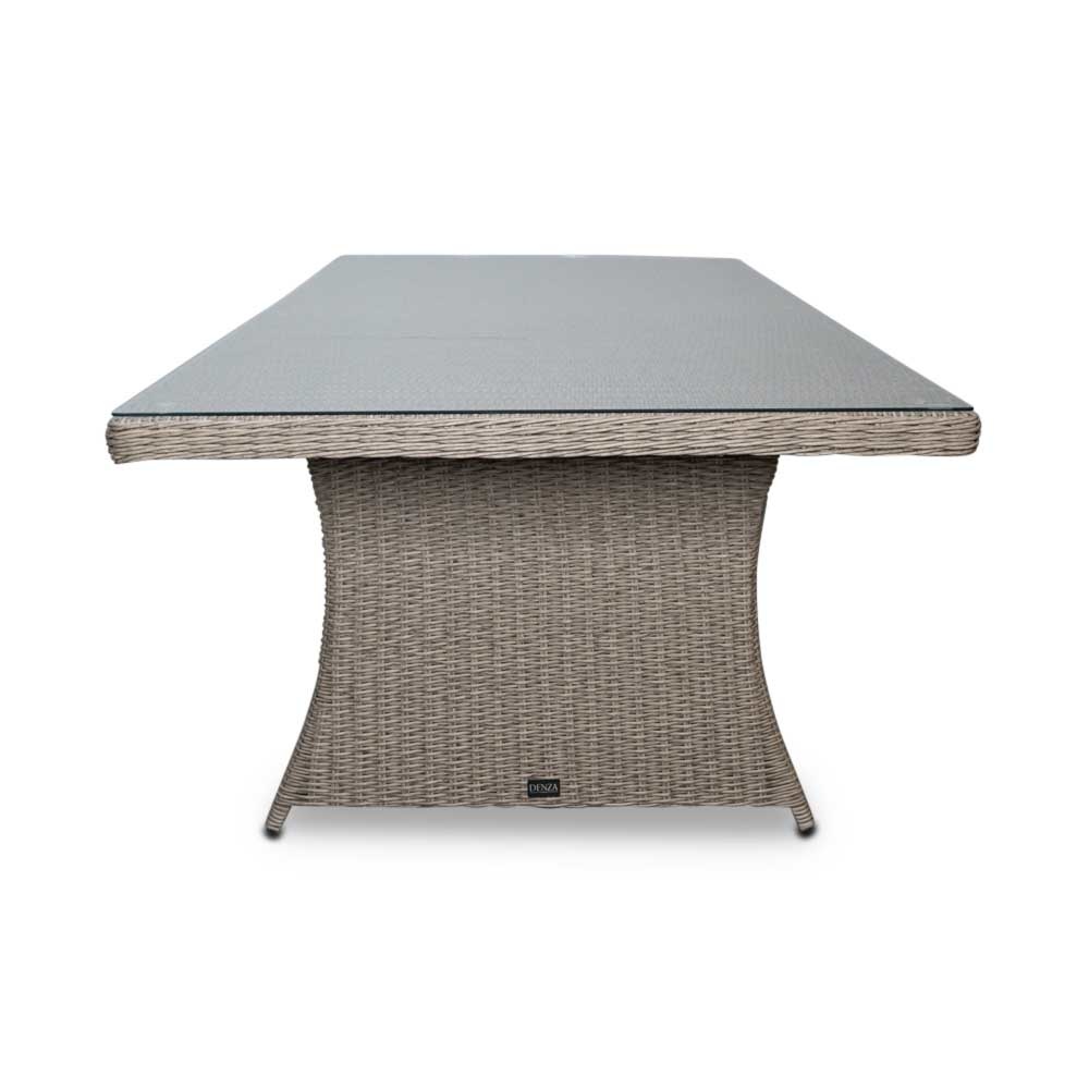 Pisa dining tuintafel | aluminium + wicker | Natural Grey | 230x110cm