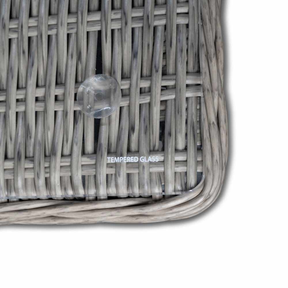 Pisa dining tuintafel | aluminium + wicker | Natural Grey | 230x110cm