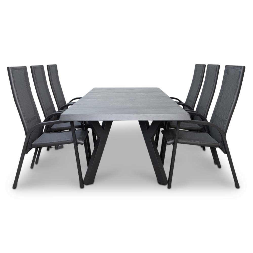Castilla 2.0/Mojito dining tuinset 7-delig | verstelbaar | 247cm