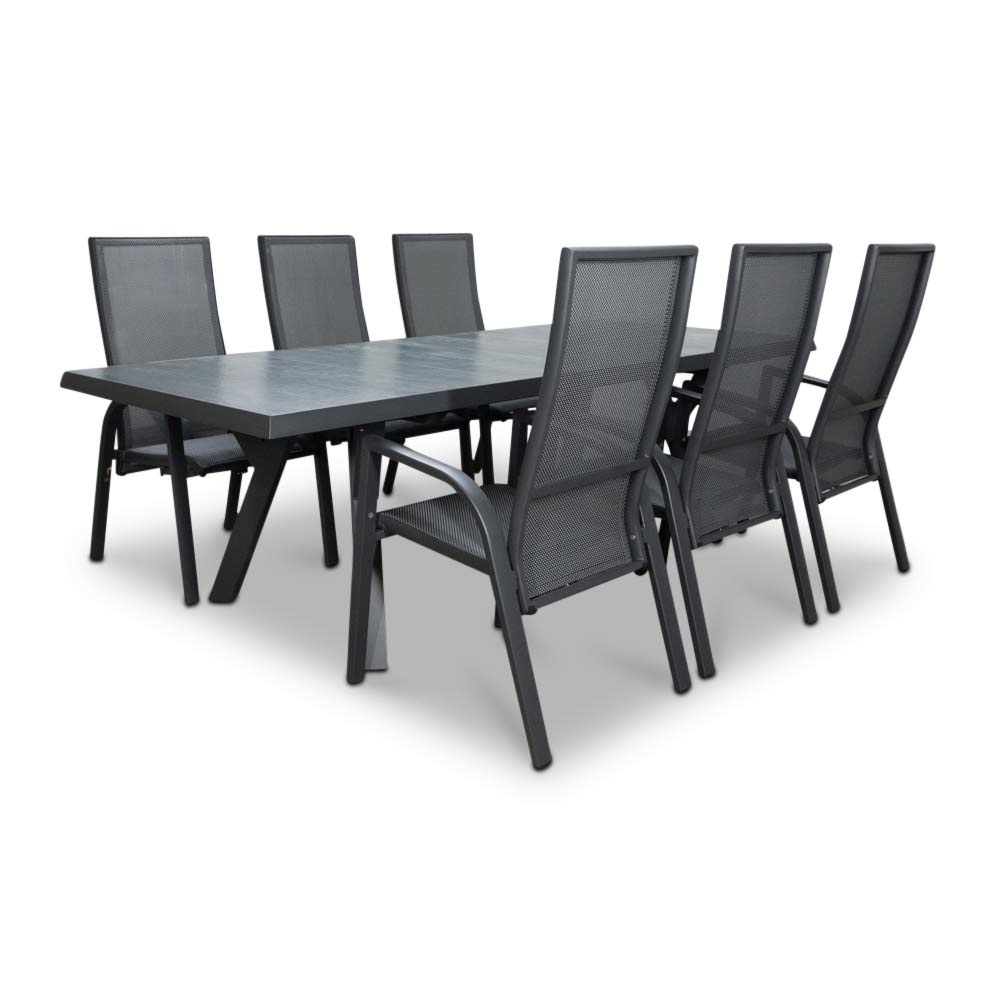 Castilla 2.0/Mojito dining tuinset 7-delig | verstelbaar | 247cm