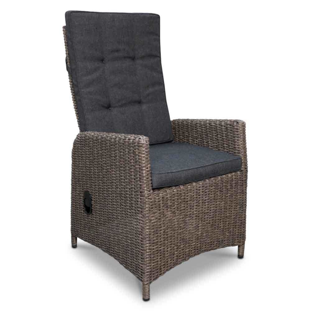 Castilla Negro/Nantes Blended Brown dining tuinset 7-delig | verstelbaar | 247cm