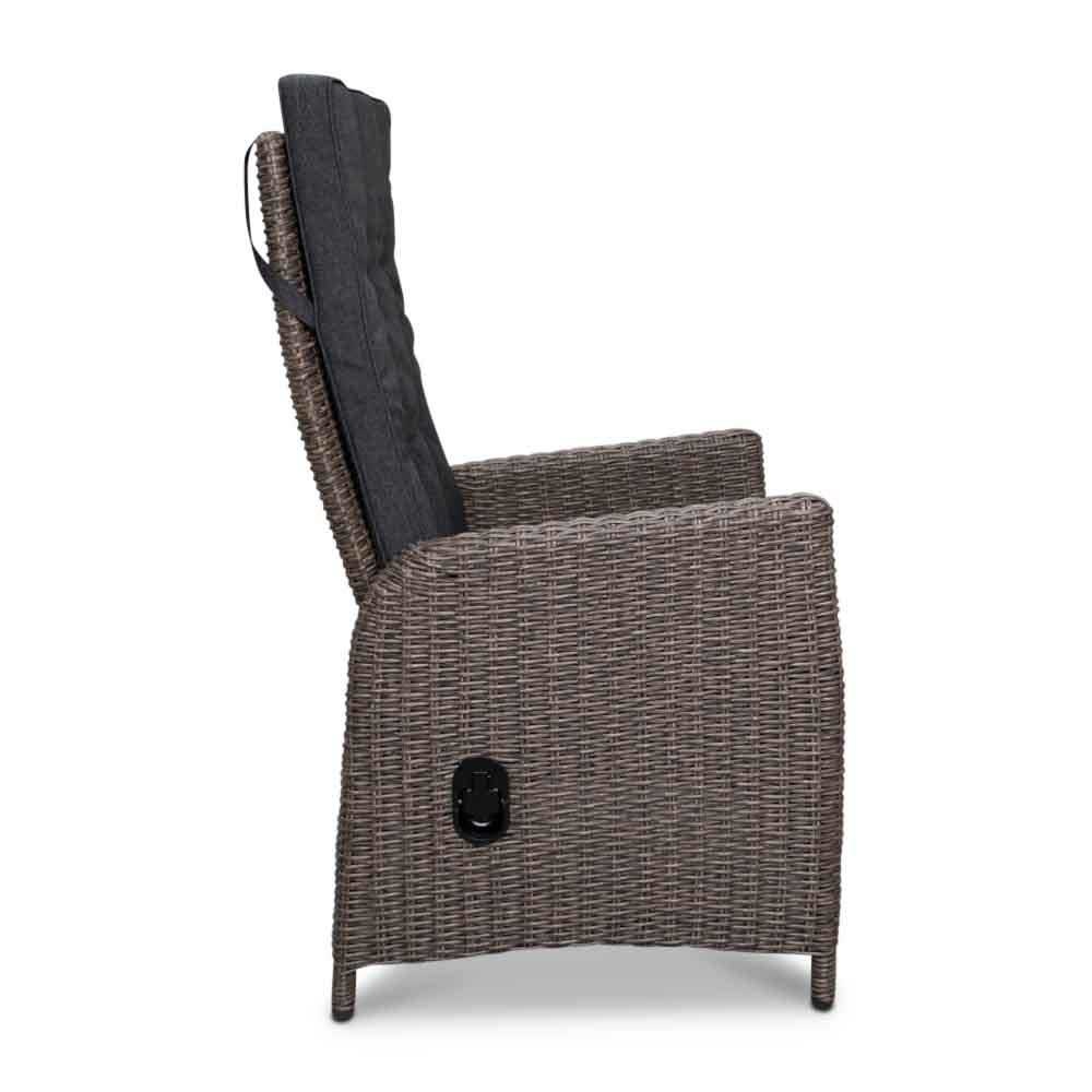 Castilla Negro/Nantes Blended Brown dining tuinset 7-delig | verstelbaar | 247cm
