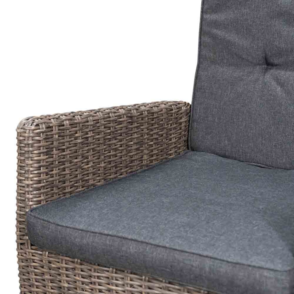 Castilla Negro/Nantes Blended Brown dining tuinset 7-delig | verstelbaar | 247cm