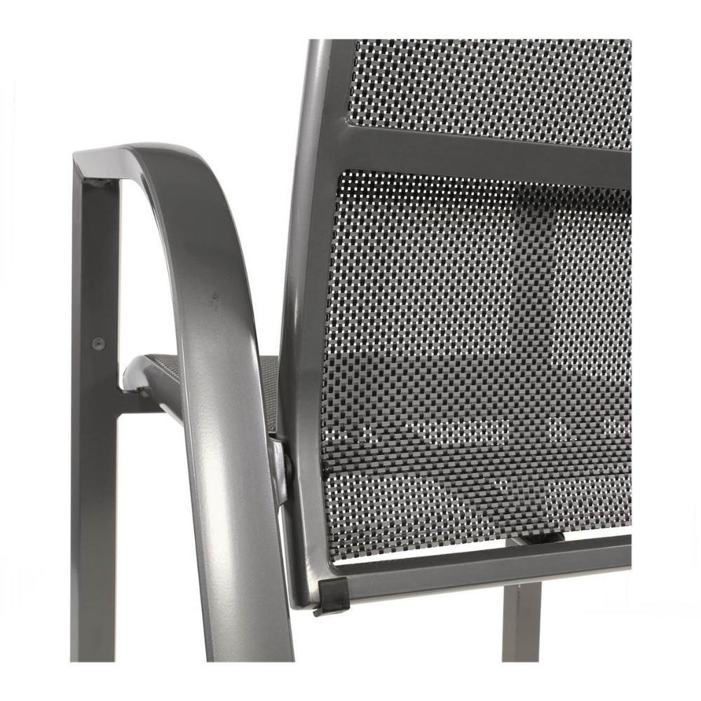 Mojito Negro lounge balkonset 4-delig | textileen + aluminium | antraciet