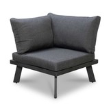 New York hoek loungeset 5 personen | aluminium + hardhout | Light Teaklook | 4-delig - 248x248cm