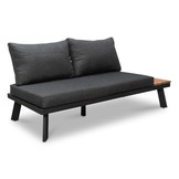 New York hoek loungeset 5 personen | aluminium + hardhout | Light Teaklook | 4-delig - 248x248cm