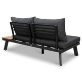 New York hoek loungeset 5 personen | aluminium + hardhout | Light Teaklook | 4-delig - 248x248cm