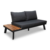 New York hoek loungeset 5 personen | aluminium + hardhout | Light Teaklook | 4-delig - 248x248cm