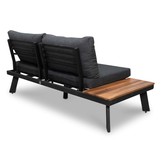 New York hoek loungeset 5 personen | aluminium + hardhout | Light Teaklook | 4-delig - 248x248cm