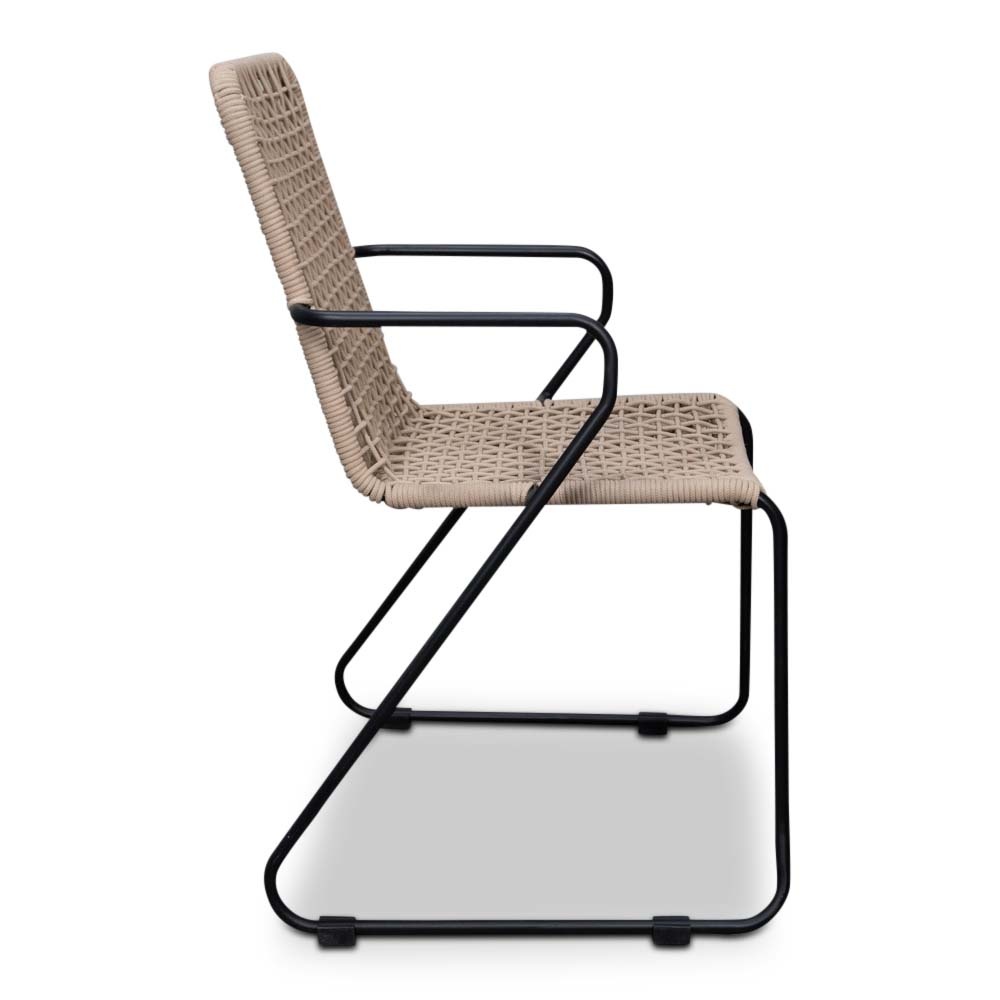 Xavier/Mendes zand dining tuinset 7-delig | stapelbaar | 220cm