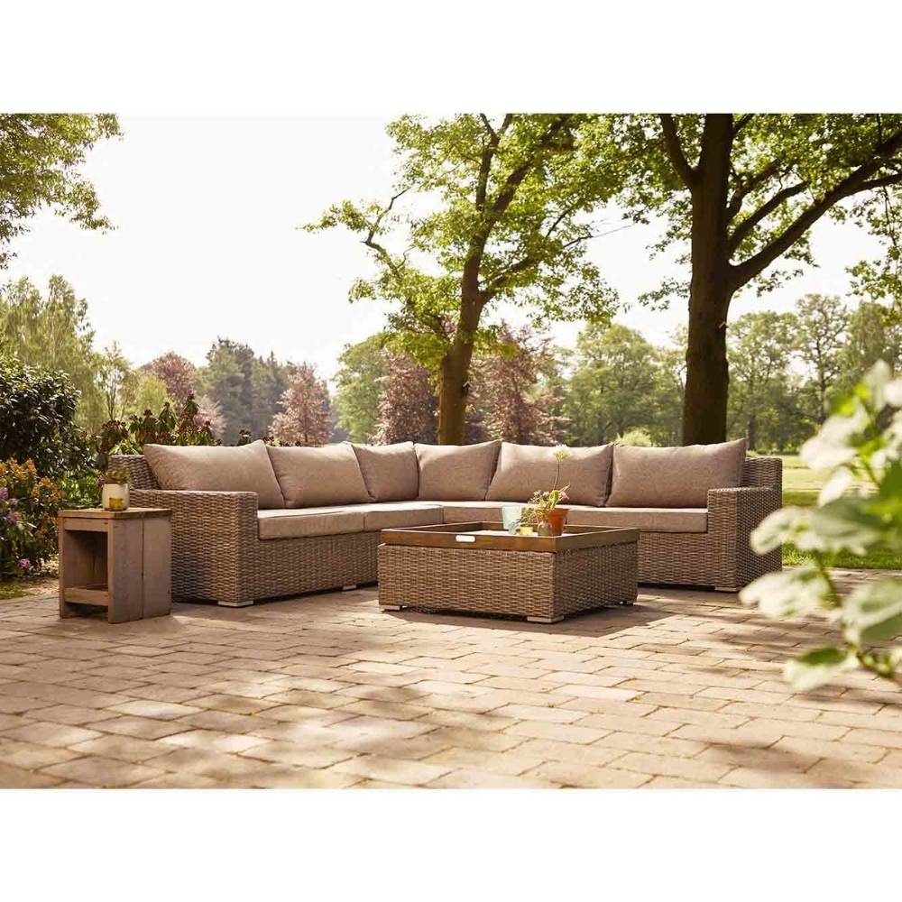 Nashville luxe hoek loungeset 5 personen | wicker | Misty Grey | 4-delig - 255x255cm