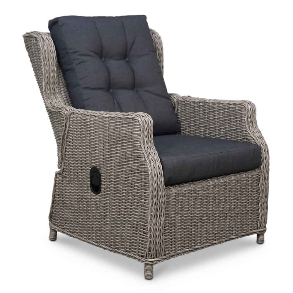 Toscane lounge balkonset 4-delig | wicker | verstelbaar | Kobo Grey
