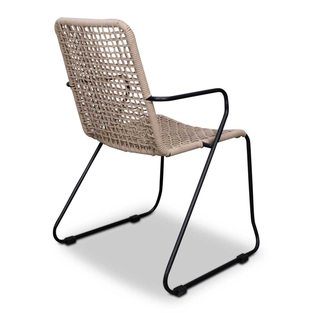 Xavier/Mendes zand dining tuinset 5-delig | stapelbaar | 160cm