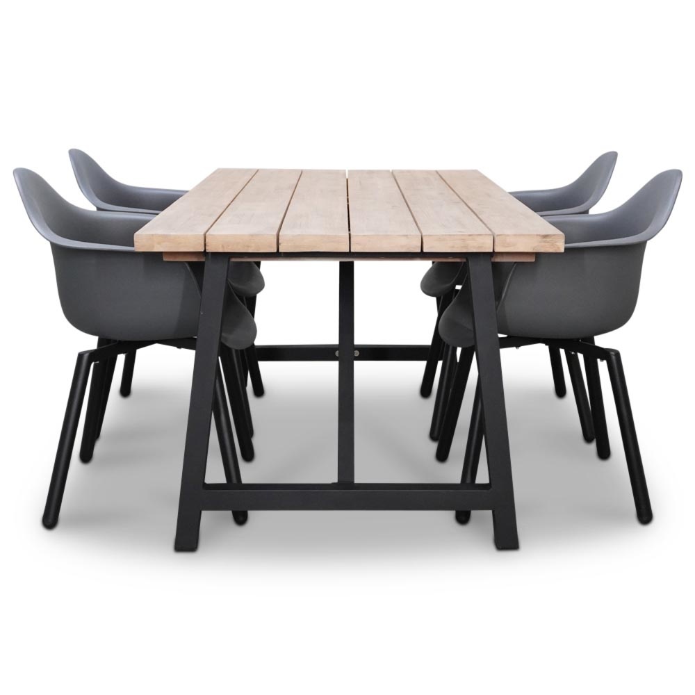 Xavier/Montreux dining tuinset 5-delig | hardhout | 160cm