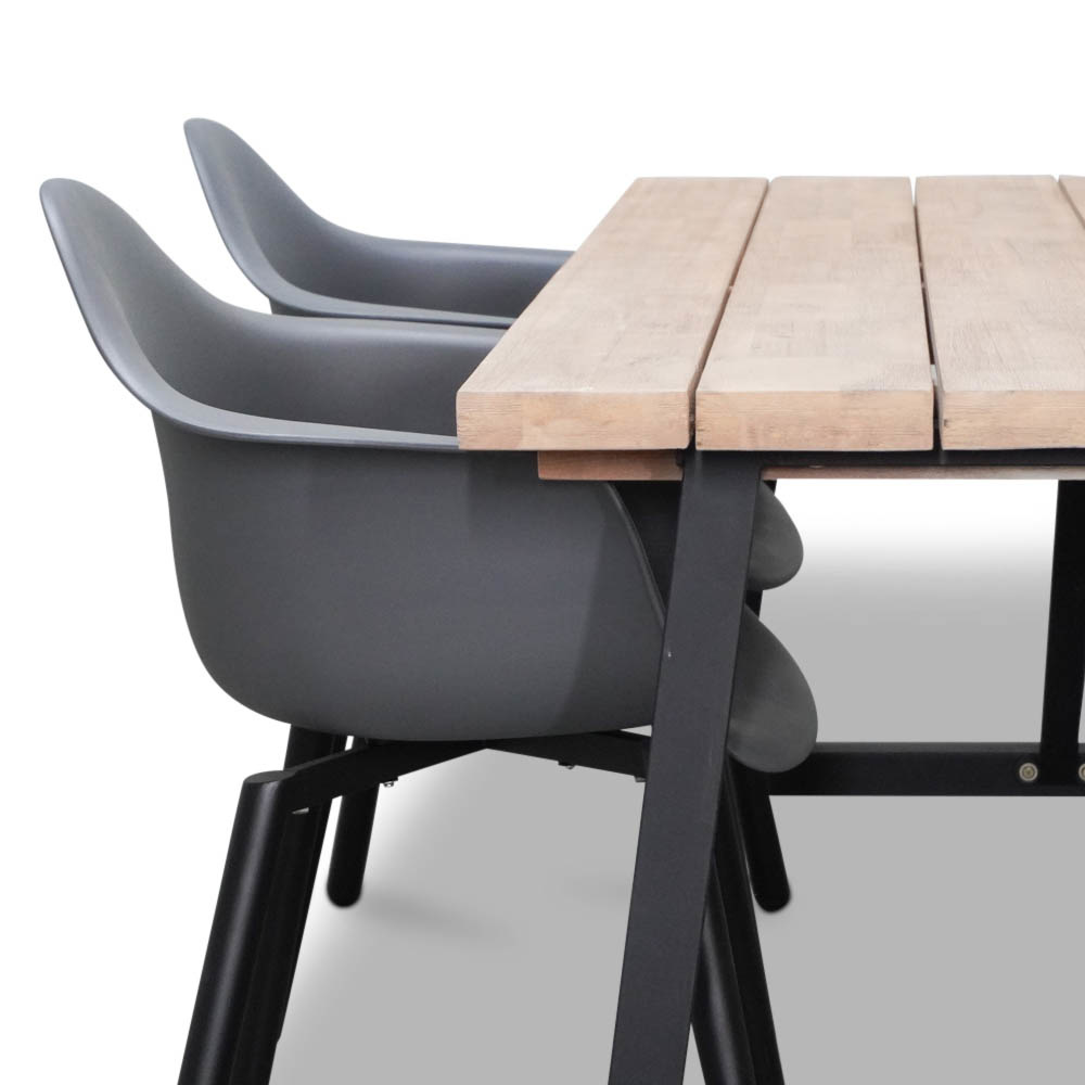 Xavier/Montreux dining tuinset 5-delig | hardhout | 160cm