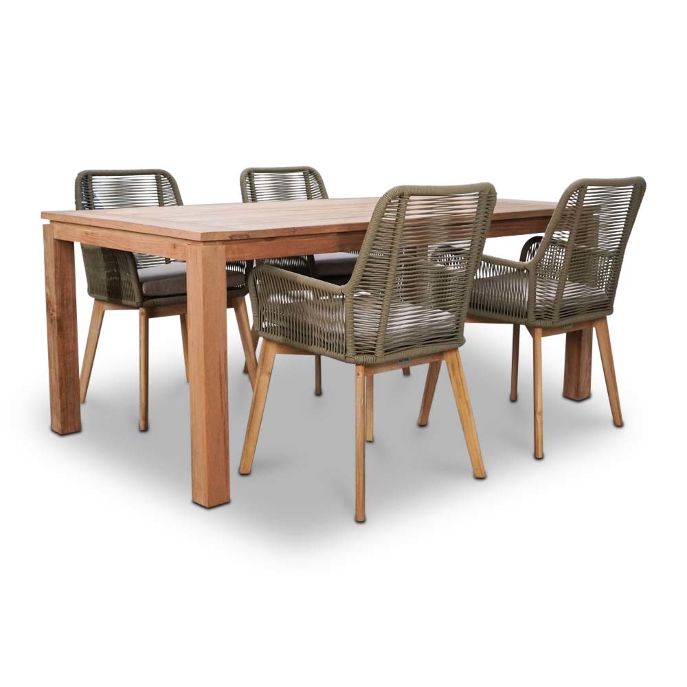 Kensington/Padua dining tuinset 5-delig | teakhout | 180cm