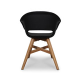 Nancy/Karlstad zwart dining tuinset | 4 personen | betonlook + kunststof | 135cm rond