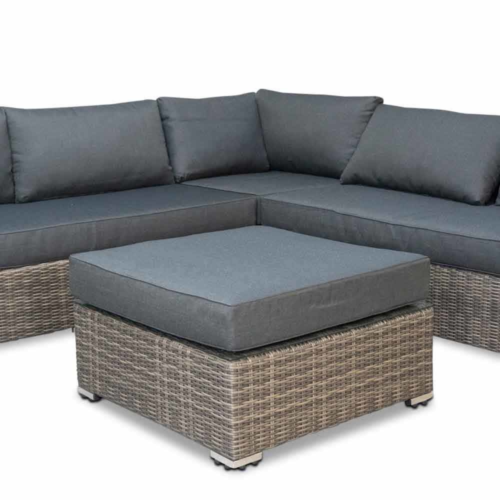 Miami hoek loungeset incl. stoel 5-delig | wicker | 250x250cm | Kobo Grey