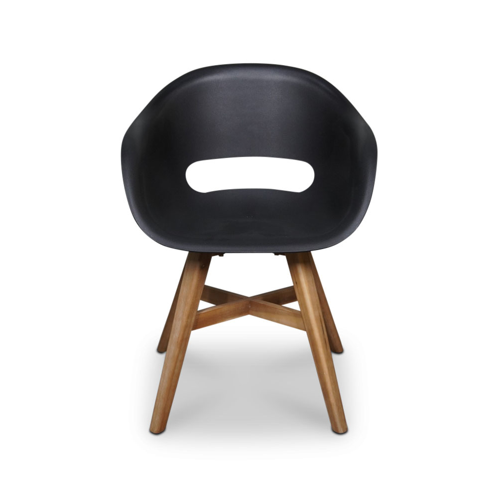 Xavier/Karlstad zwart dining tuinset 7-delig | hardhout | 220cm