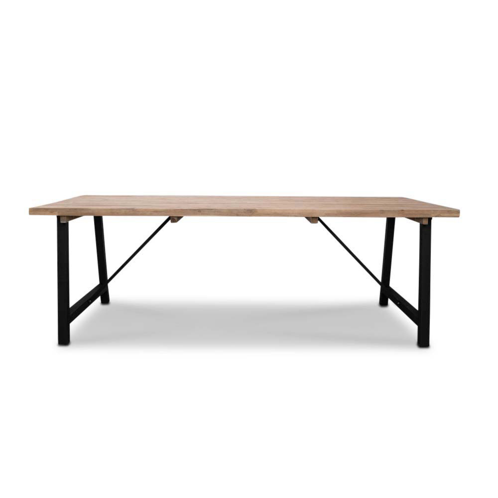Xavier/Karlstad zwart dining tuinset 7-delig | hardhout | 220cm