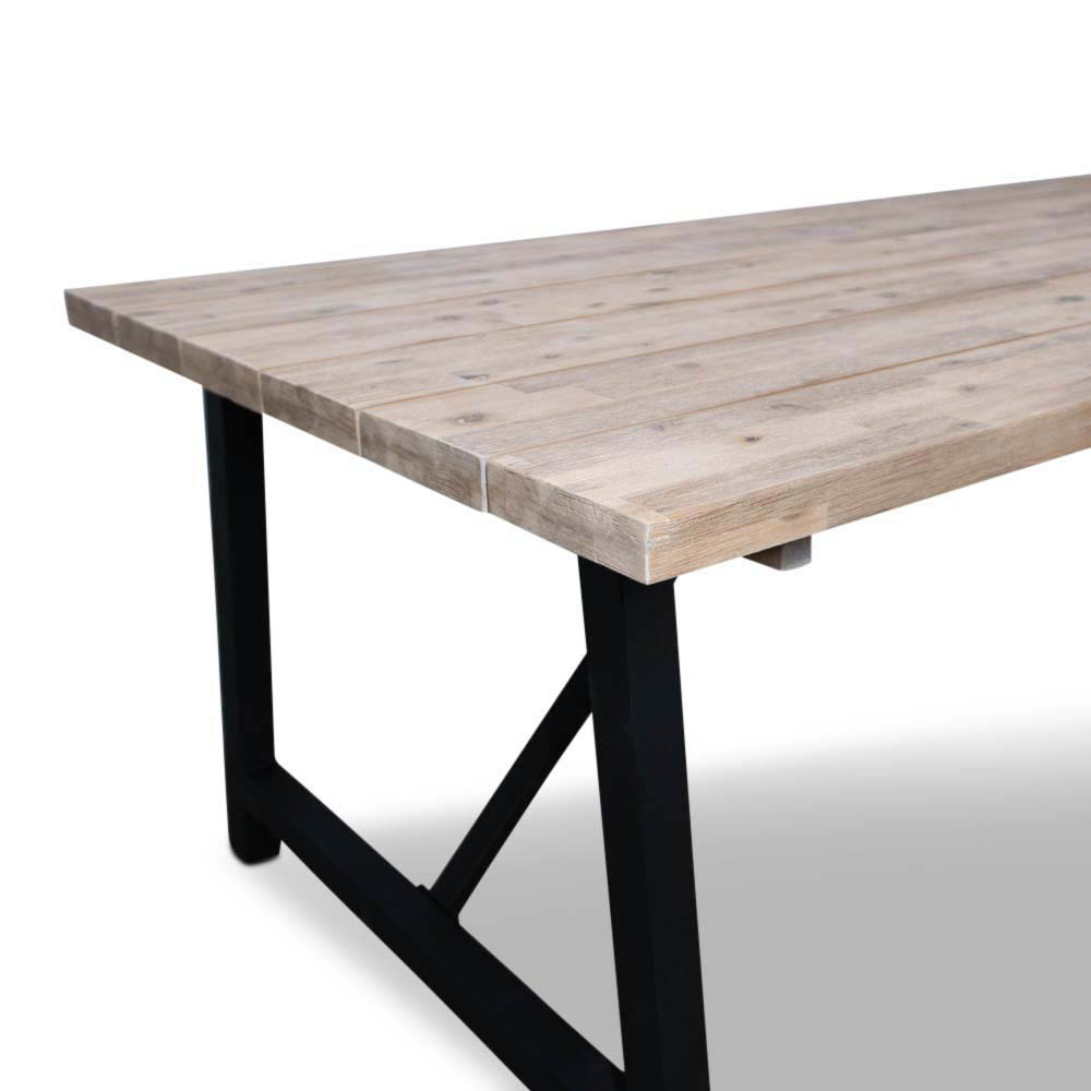 Xavier/Karlstad zwart dining tuinset 7-delig | hardhout | 220cm