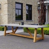 Veltis/Karlstad zwart dining tuinset | 8 personen | betonlook | 300cm
