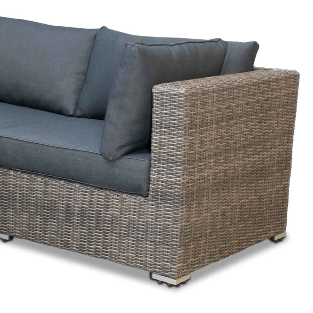 Miami hoek loungeset 4-delig | wicker | 250x250cm | Kobo Grey
