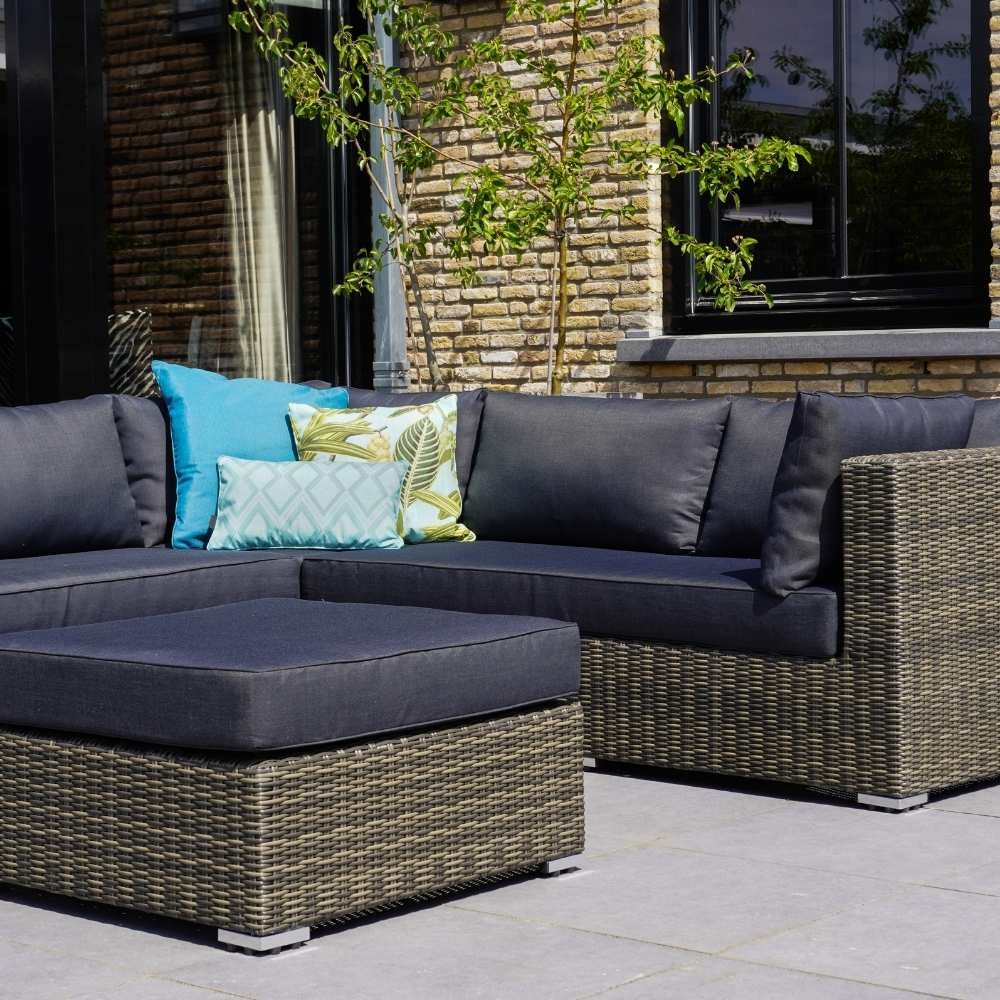 Miami hoek loungeset 4-delig | wicker | 250x250cm | Kobo Grey