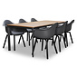 Lesli Living Arezzo/Montreux dining tuinset | 6 personen | aluminium + polywood | 200cm