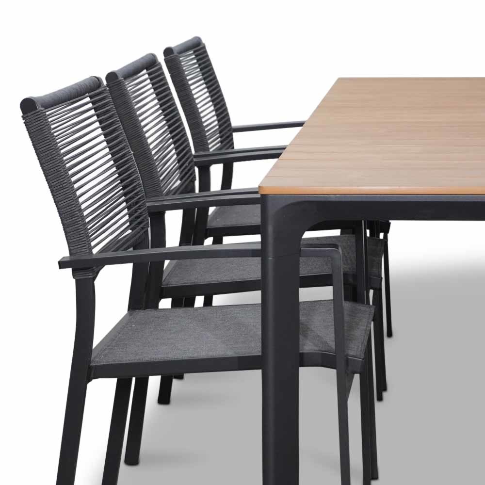 Arezzo/Vito dining tuinset 7-delig | aluminium + polywood | 200cm