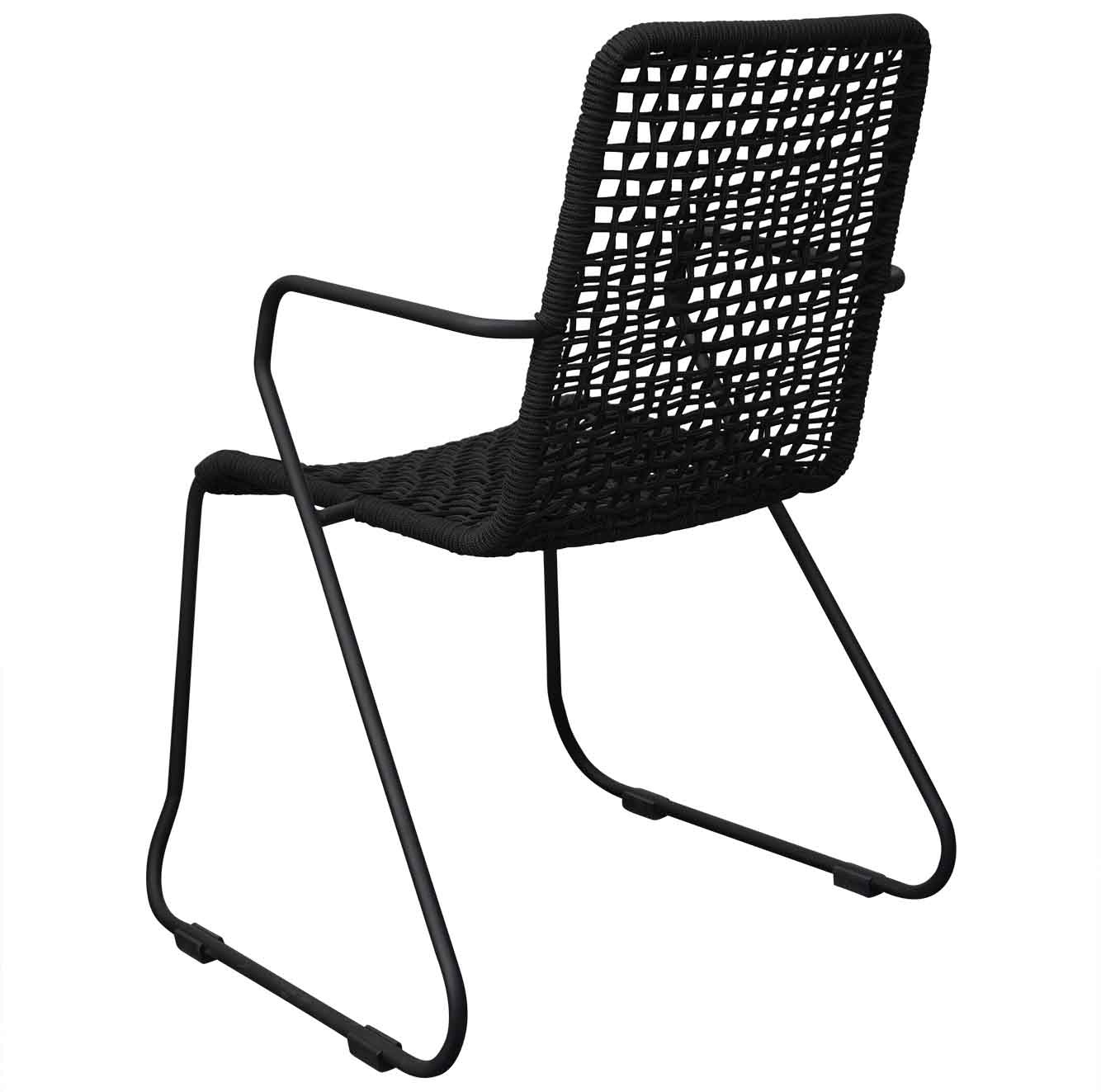 Arezzo/Mendes zwart dining tuinset 7-delig | aluminium + polywood | 200cm