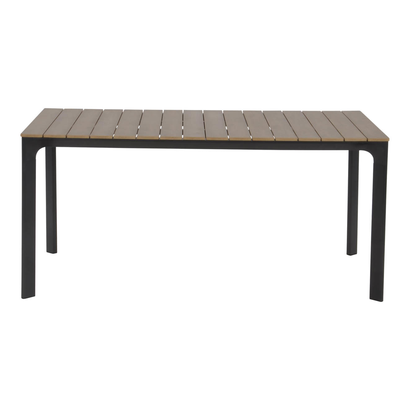 Arezzo/Mendes zwart dining tuinset 7-delig | aluminium + polywood | 200cm