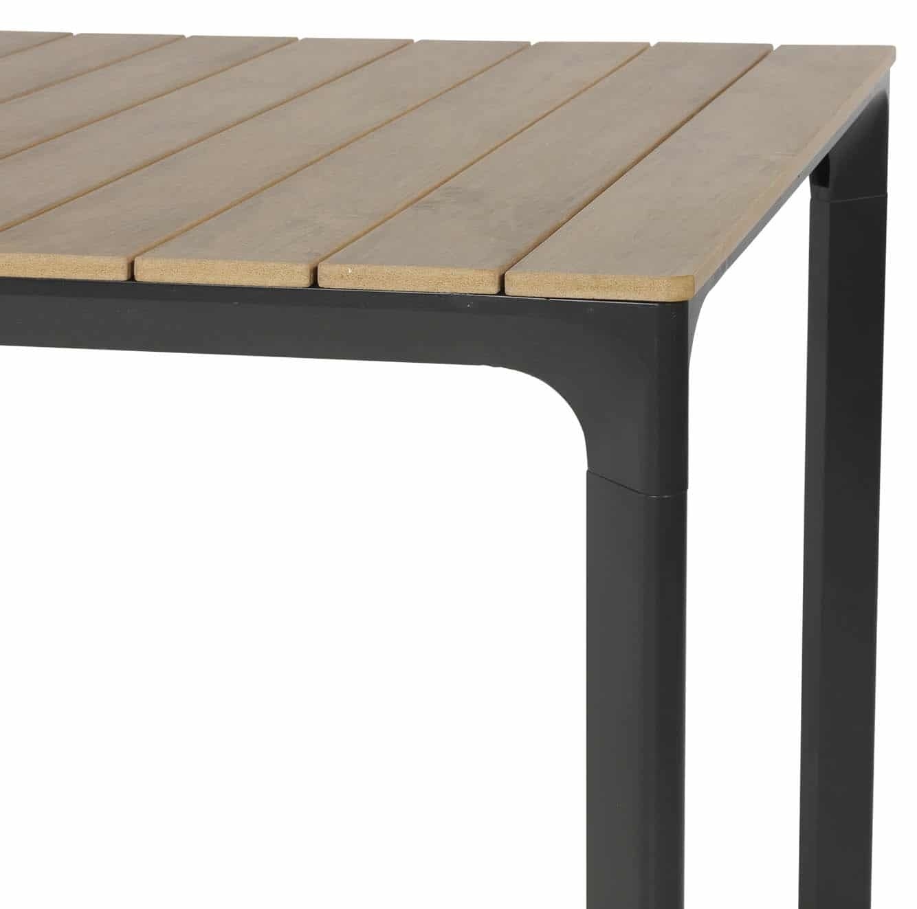 Arezzo/Mendes zwart dining tuinset 7-delig | aluminium + polywood | 200cm